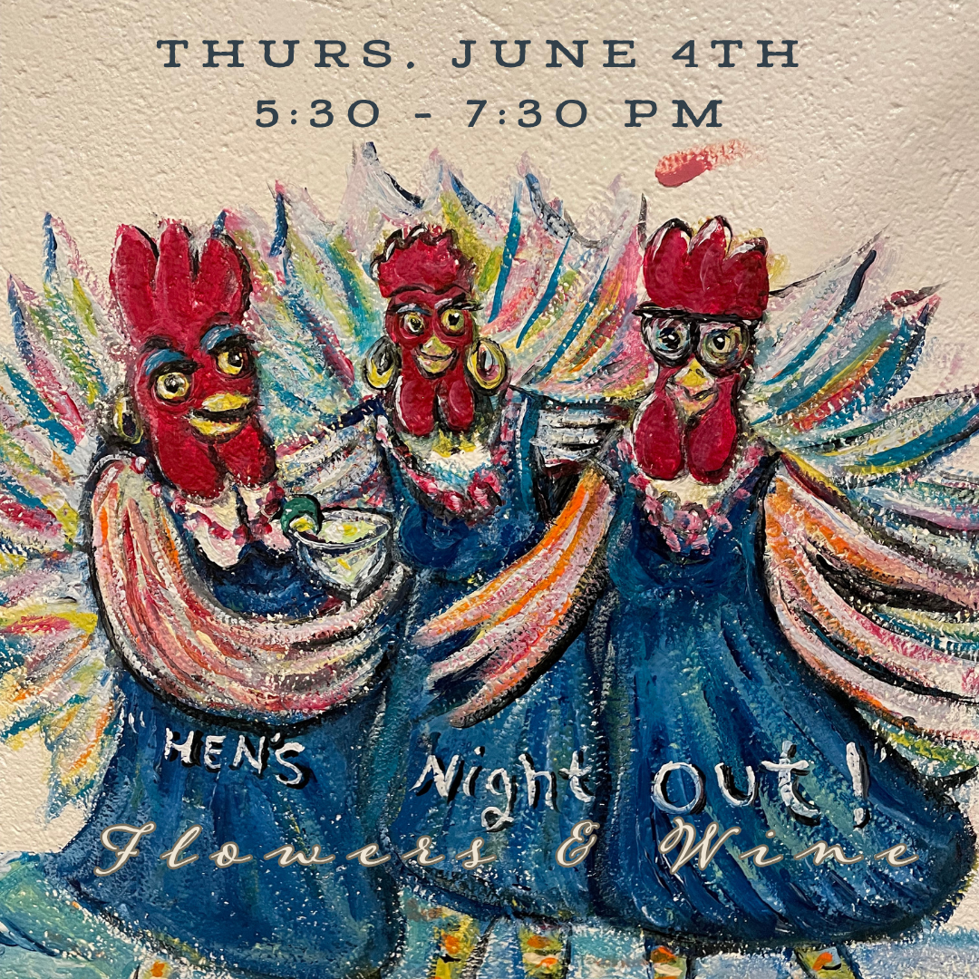 Flowers, cheese and Wine at Hen's Night Out on June 4th, 2026