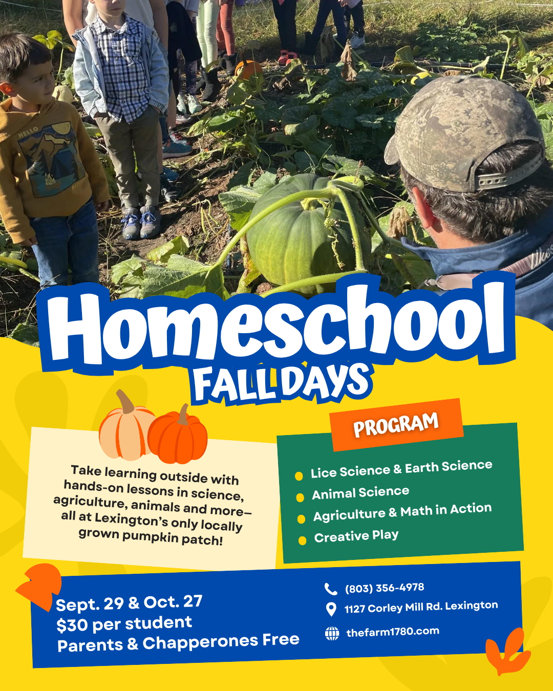 Homeschool Fall Field Trip Day at The FARM 1780